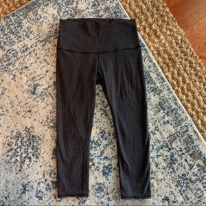 Lululemon Dark Gray High Waist Crop Legging